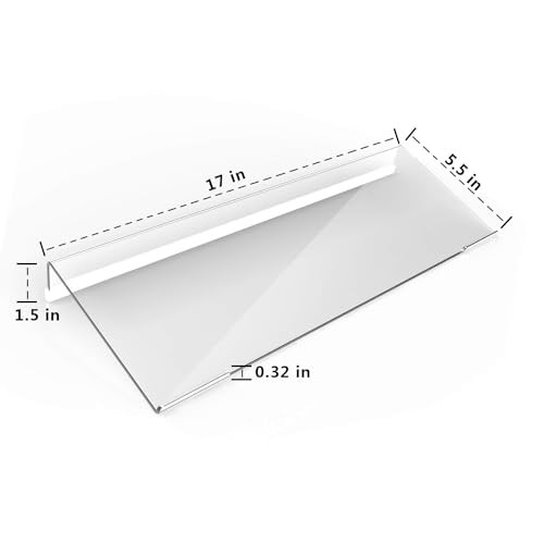 Acrylic Tilted Computer Keyboard Holder for Easy Ergonomic Typing, Clear