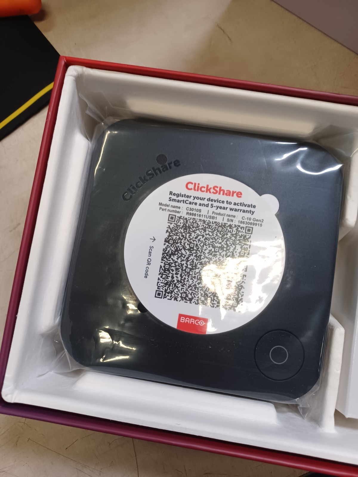 Barco C3010S 2nd Gen ClickShare Wireless Presentation System R9861611USB1