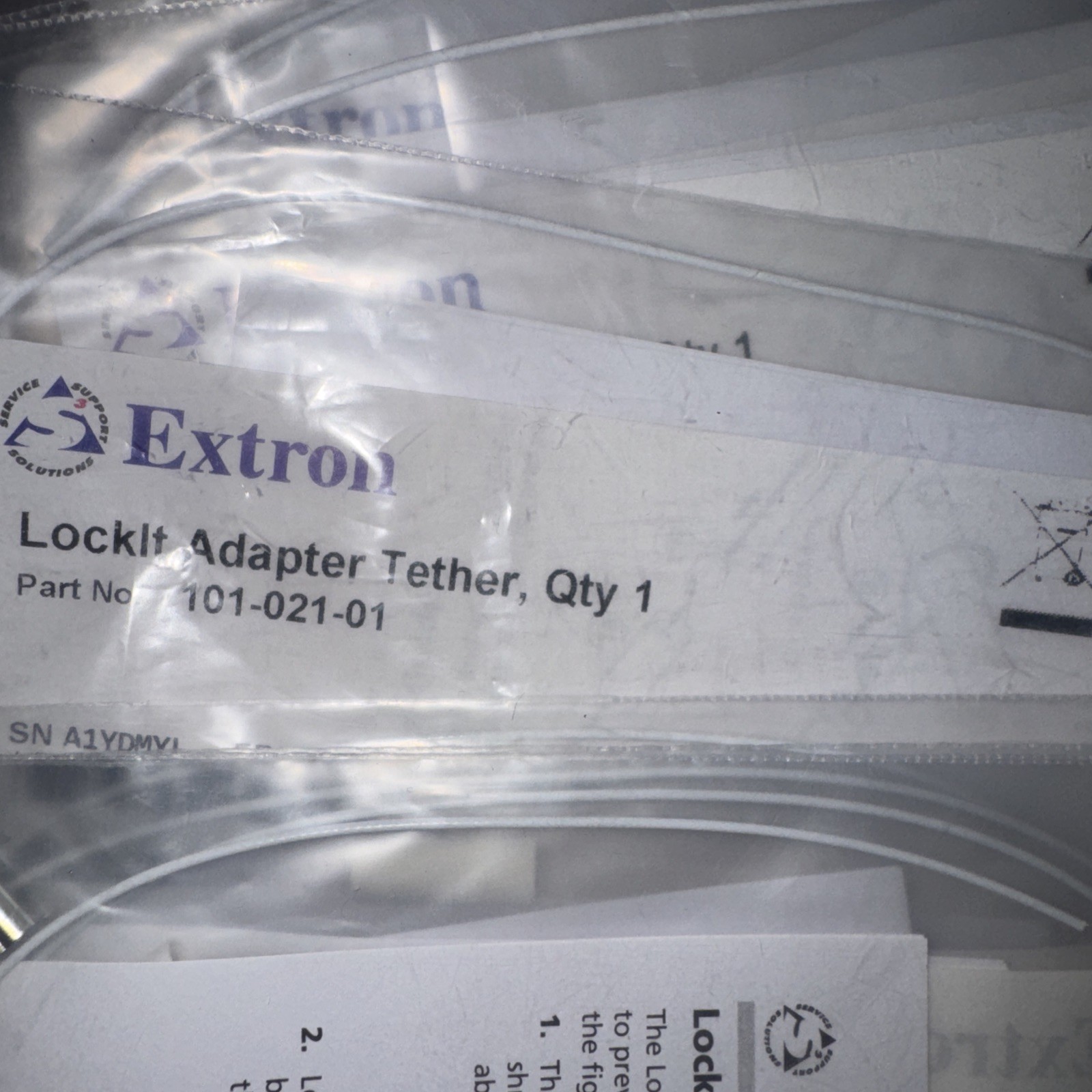 Extron Lockit Adapter Tether Package of 10 Units, 101-021-10 (Q60)