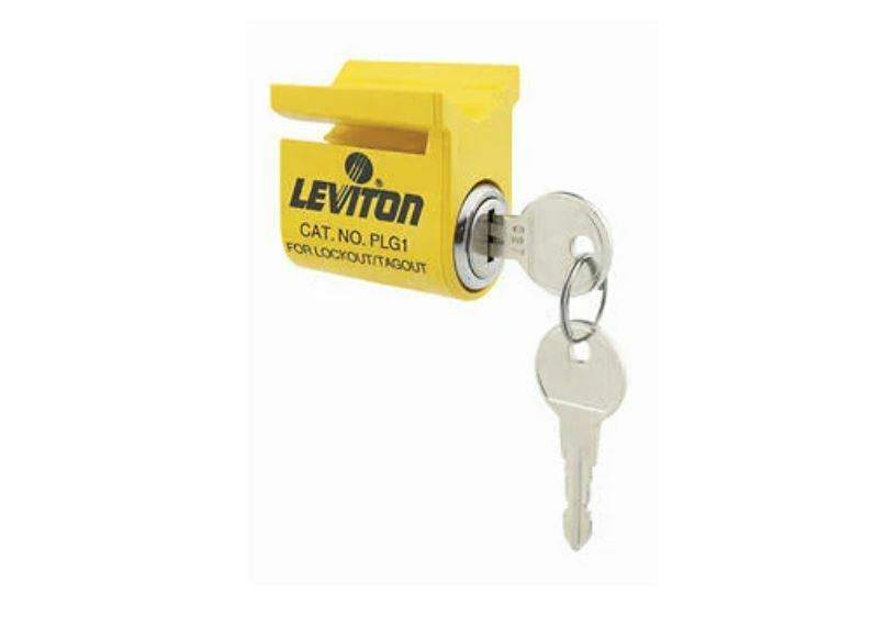 Leviton PLG1 Key Lockout Tagout Pin & Sleeve Inlet InterLock Plug Hubbell OSHA