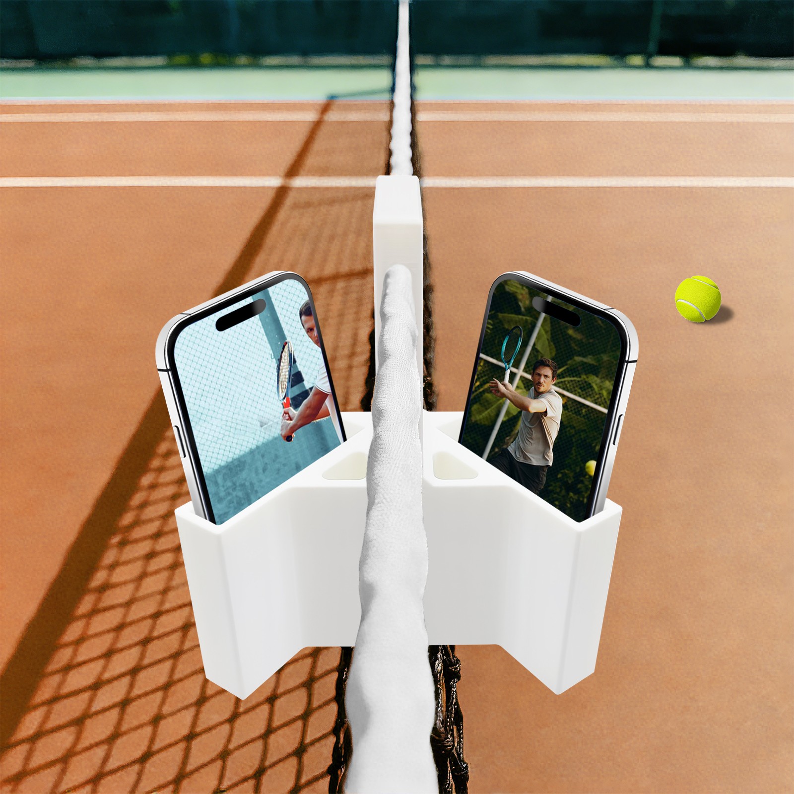 Clamp-on Tennis Net Phone Holder Secure Clip-on Phone Mount For Match Recording