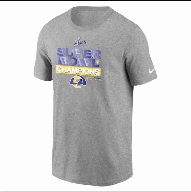 NIKE Los Angeles Rams Super Bowl LVI Champions T-Shirt Size XXL Brand New