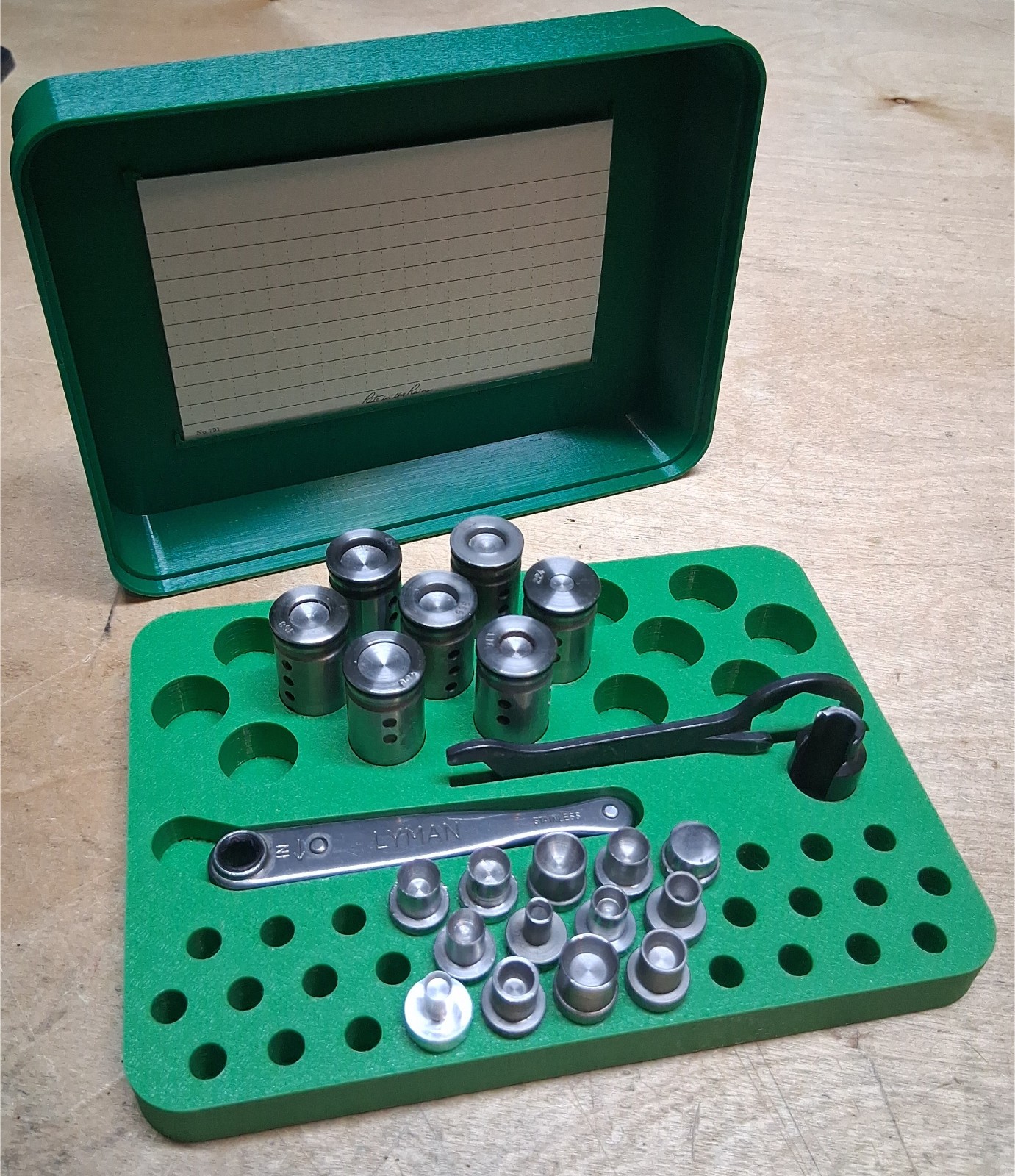 Case for Lyman 4500 / 450 Lube Sizer Dies and Top Punches 5x7