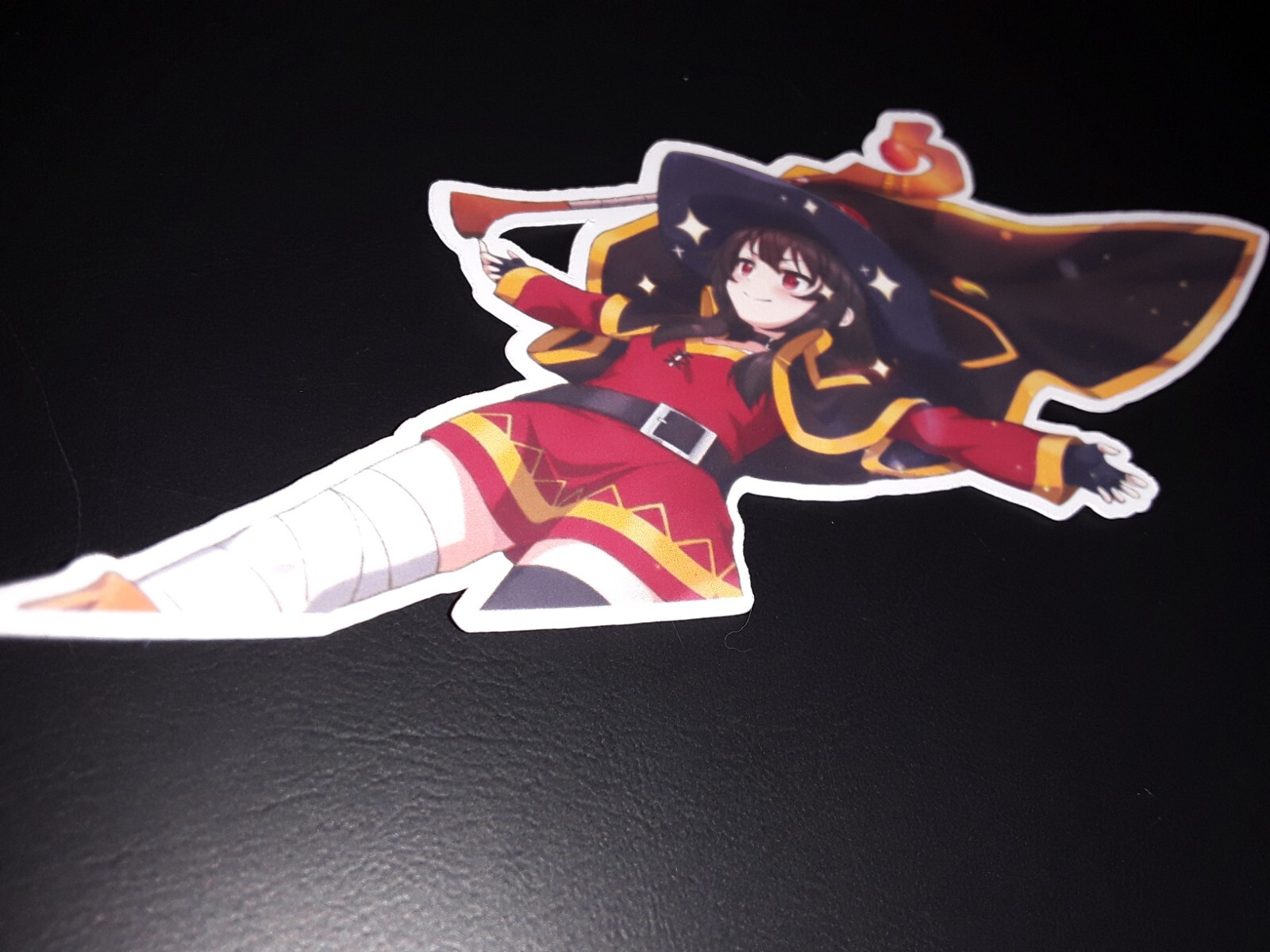 Megumin After Explosion from Konosuba Glossy Sticker Anime Walls, Windows!