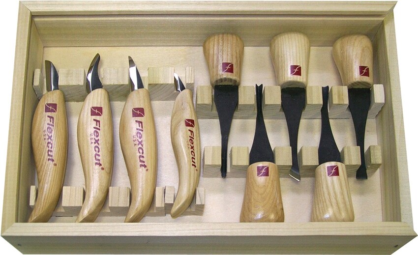 Flexcut Deluxe Palm and Woodcarving Tool Set, Storage container, # FLEXKN700