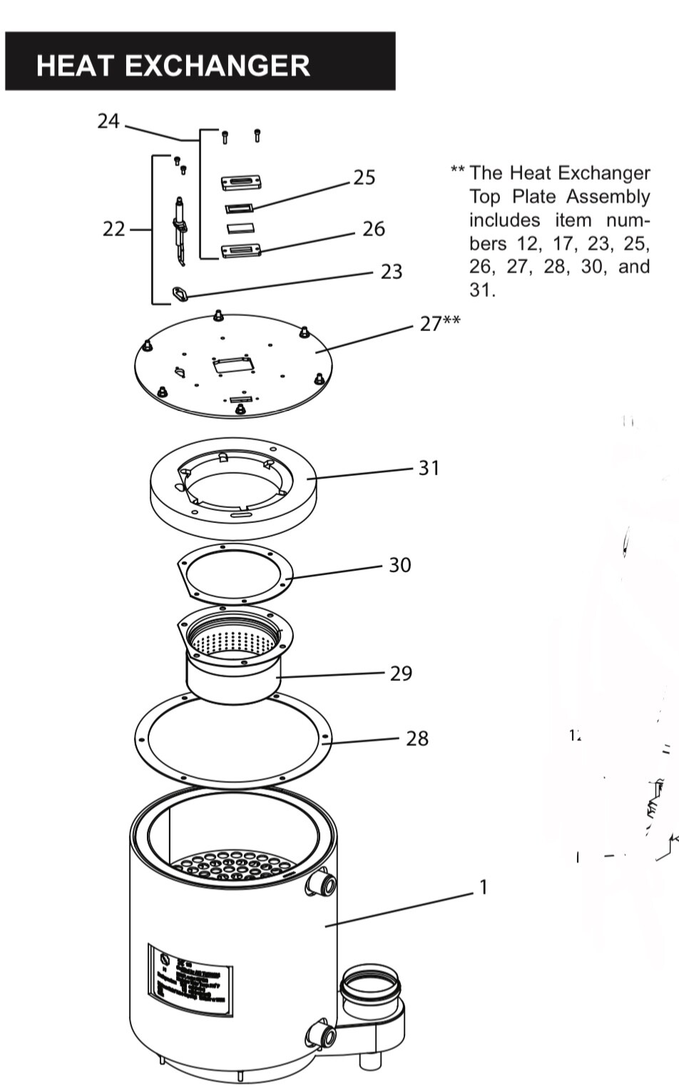 Lochinvar 100284307 HEAT EXCHANGER TOP PLATE ASSEMBLY