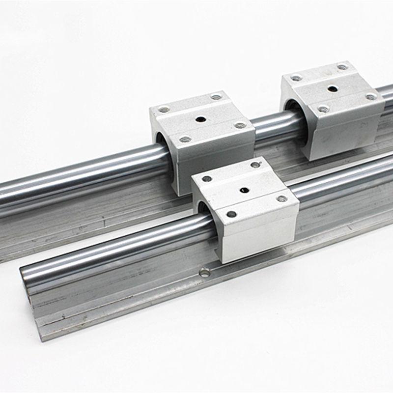 2X SBR30 400mm (L) LINEAR RAIL fully supported SHAFT ROD + 4 SBR30UU Block