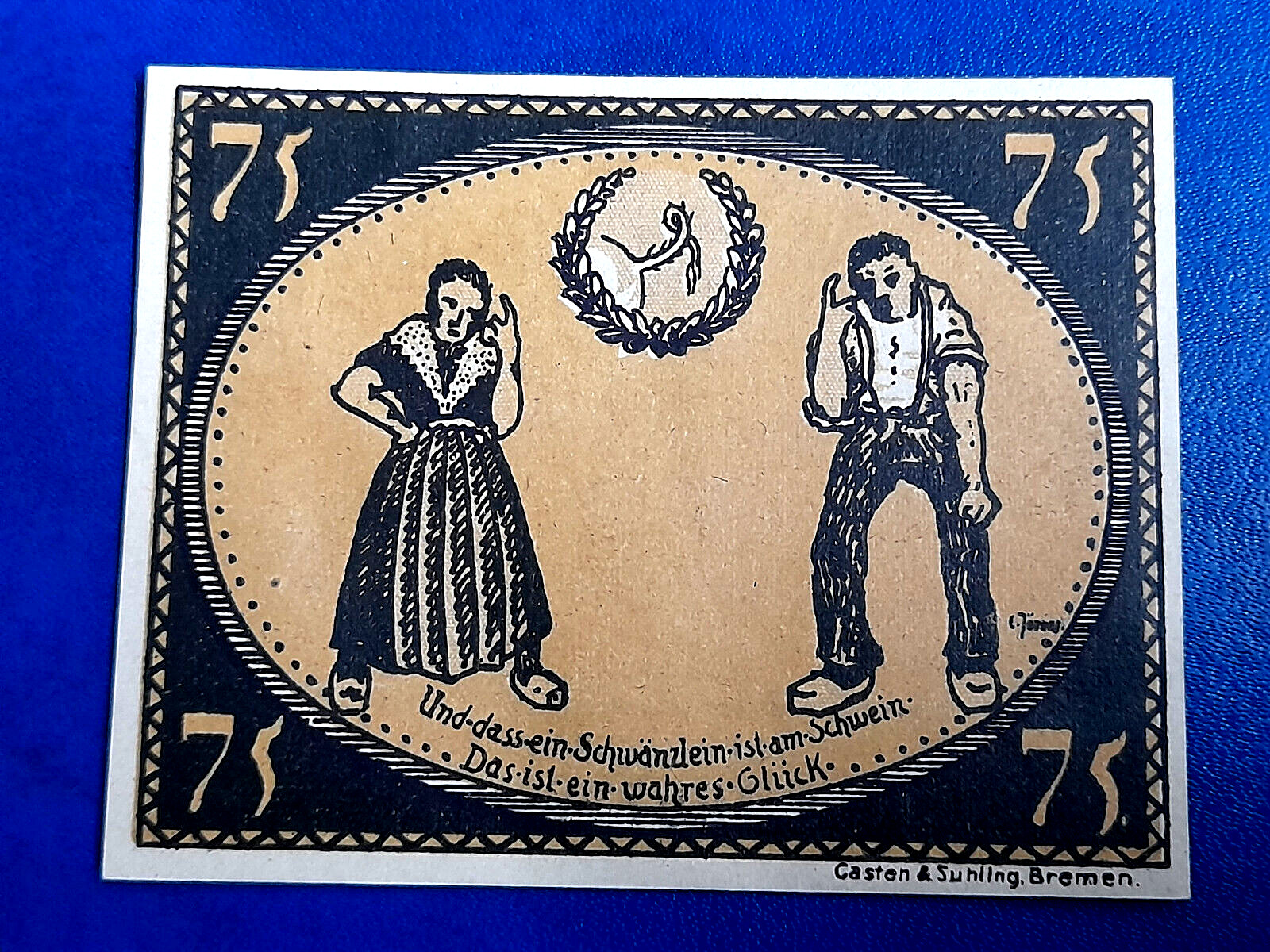DIEPHOLZ NOTGELD 75 PFENNIG 1921 EMERGENCY MONEY GERMANY BANKNOTE (30291)