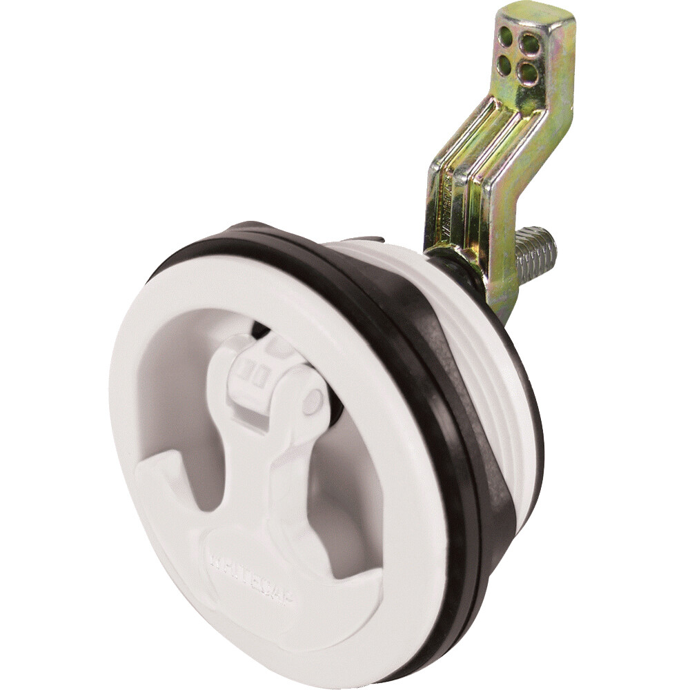 WHITECAP T-HANDLE LATCH  WHITE/WHITE NYLON NON LOCKING