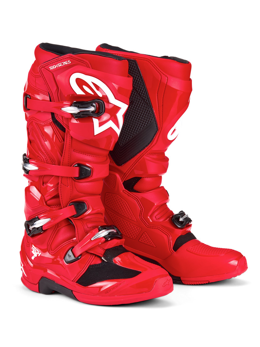 Alpinestars Tech 7 Boots Bright Red Size 10