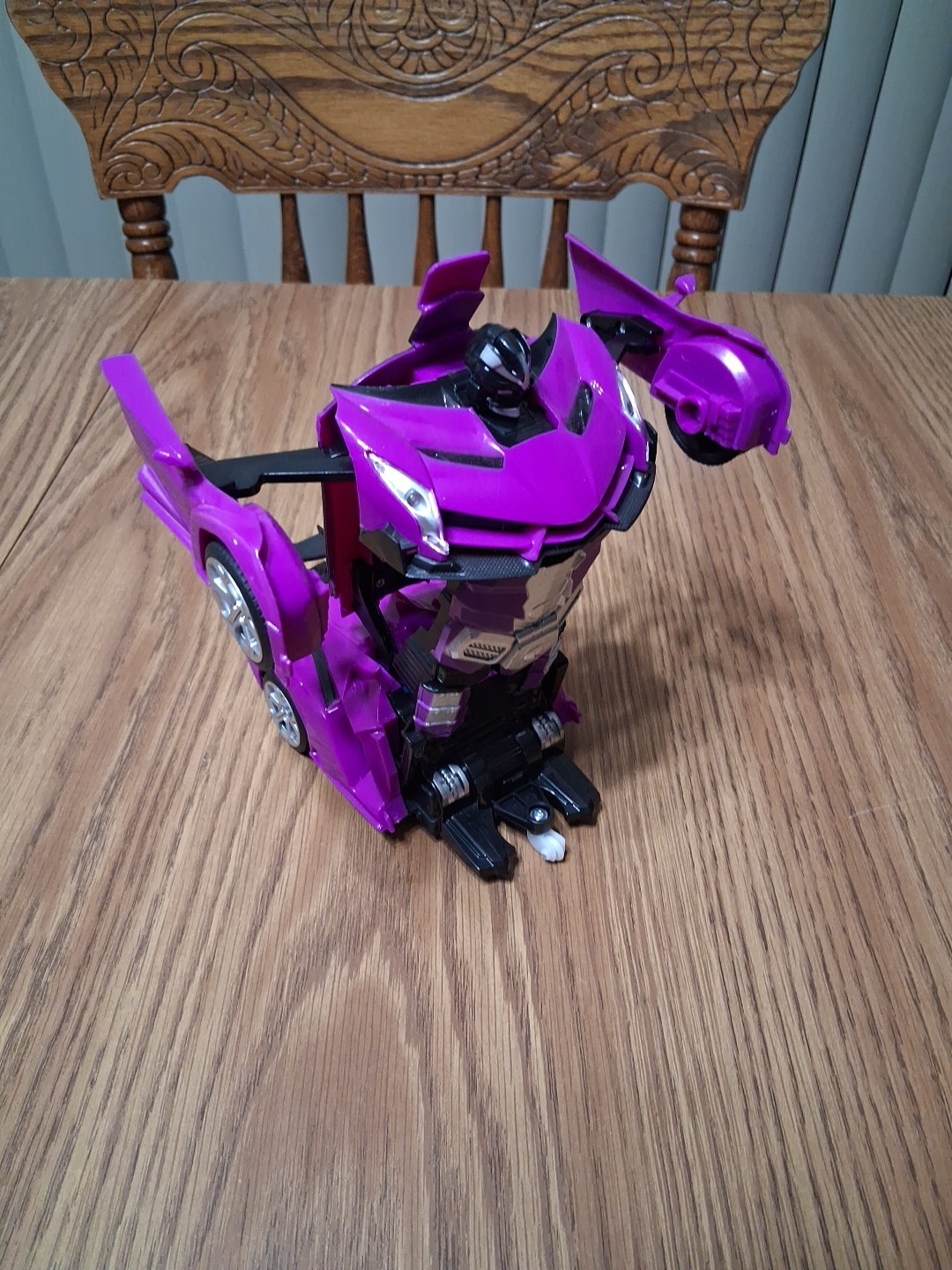PURPLE Transforming Remote Control Car One Button Transformation