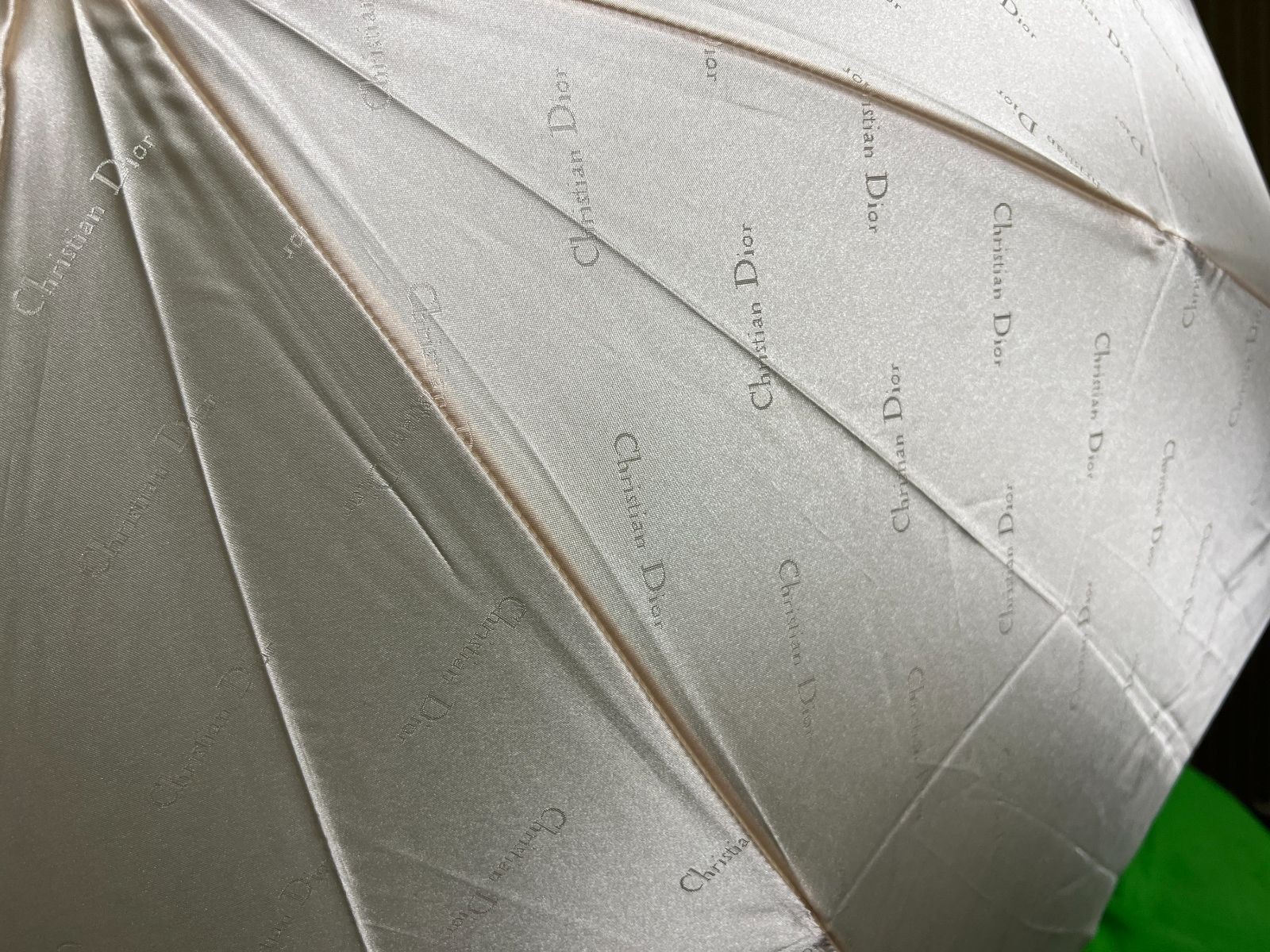 Christian Dior Folding Umbrella Compact Rain Shield Fashion Accessory Authentic
