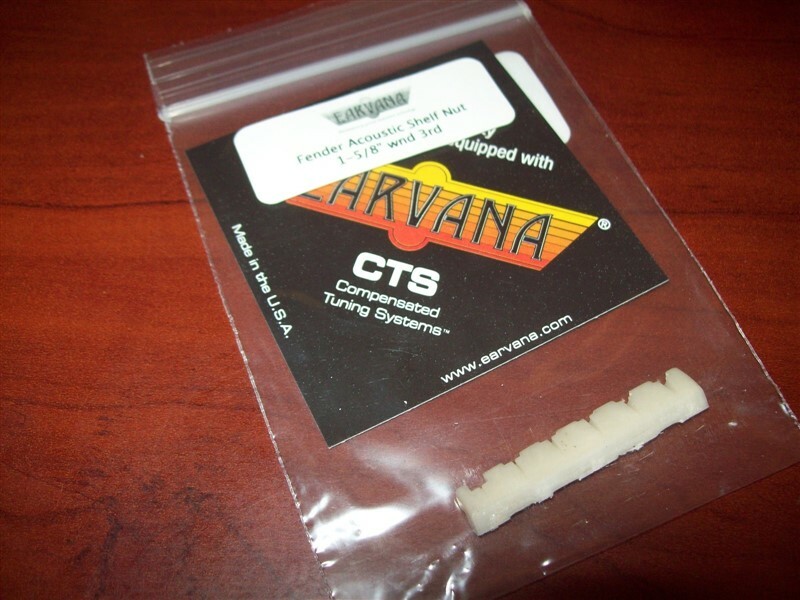 NEW - Earvana 1-5/8" Compensated Nut For Fender Acoustic, Wound 3rd, CREAM