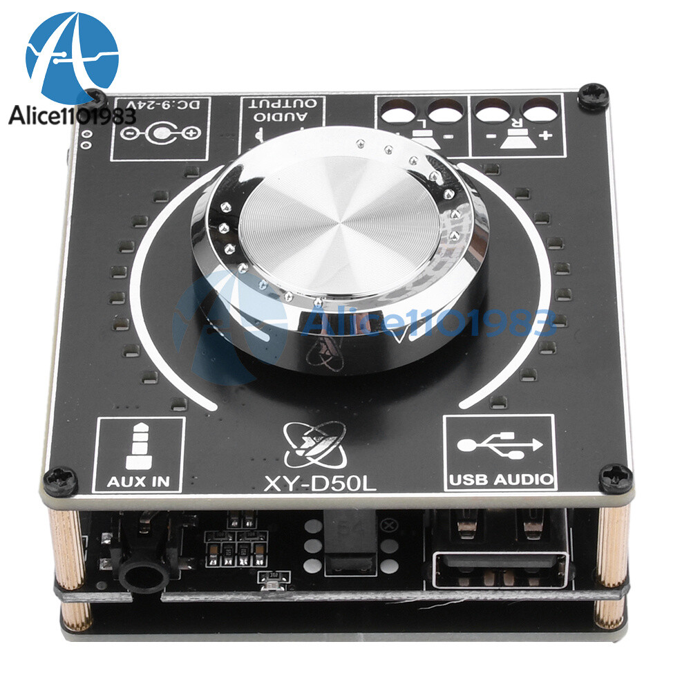 D50L Bluetooth 5.1 Stereo Audio Power Amplifier Board Rhythm Light APP Control