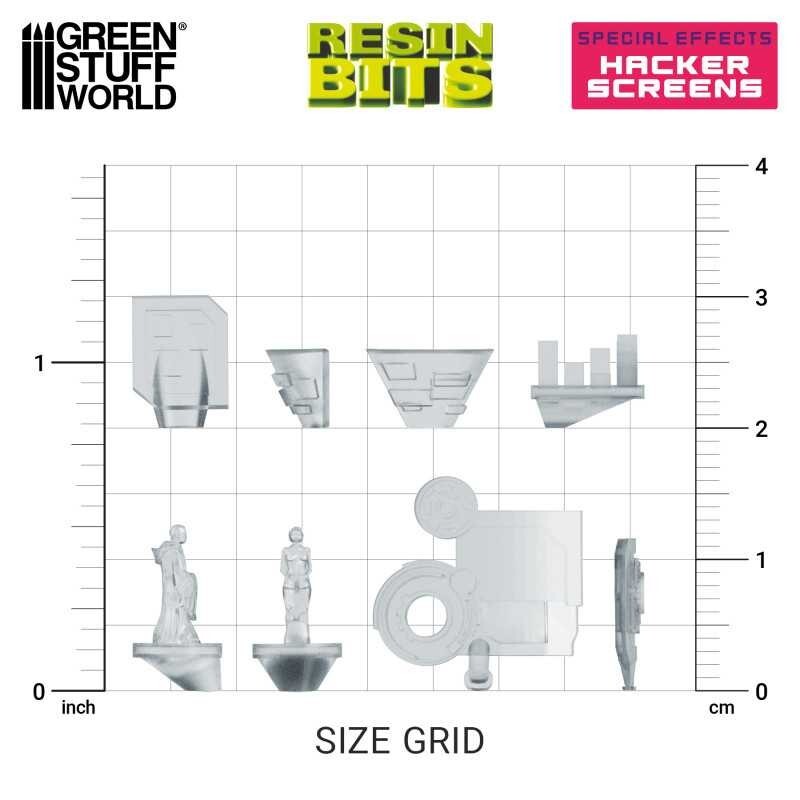 3D printed set - Hacker Screens - Special Effects Modelling Wargames Bits Resin