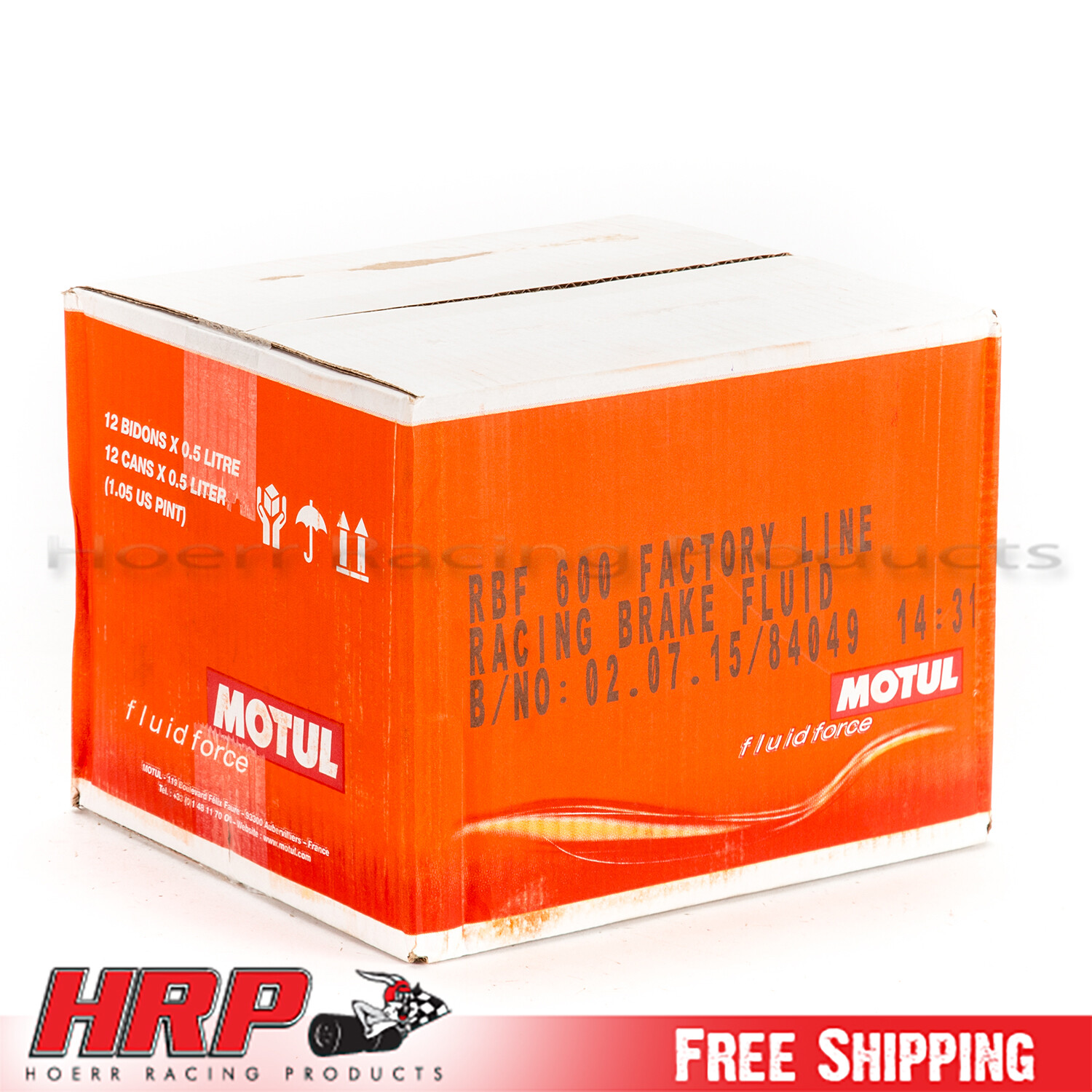 Motul 100949 RBF600 Racing Brake Fluid DOT4 500mL 12 Pack Case Factory Line