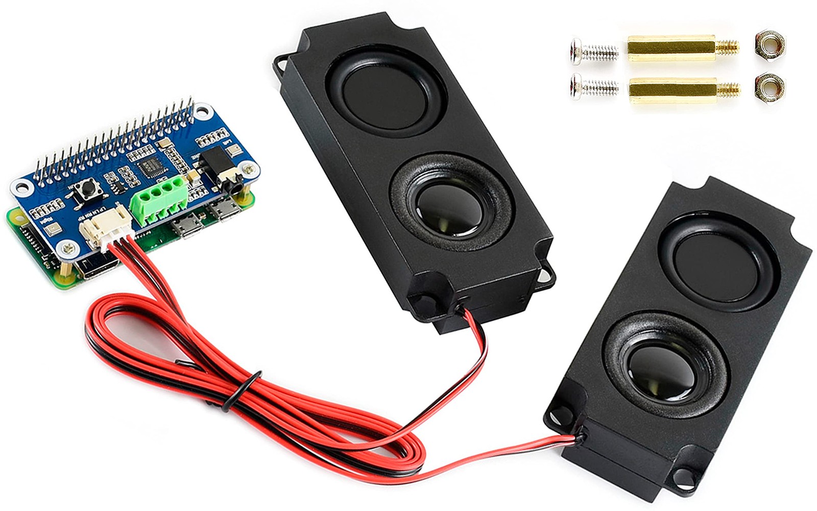 WM8960 Audio HAT Module for Raspberry Pi 5/4B/3B+/3B/A+/Zero/Zero W/Zero WH/Z...
