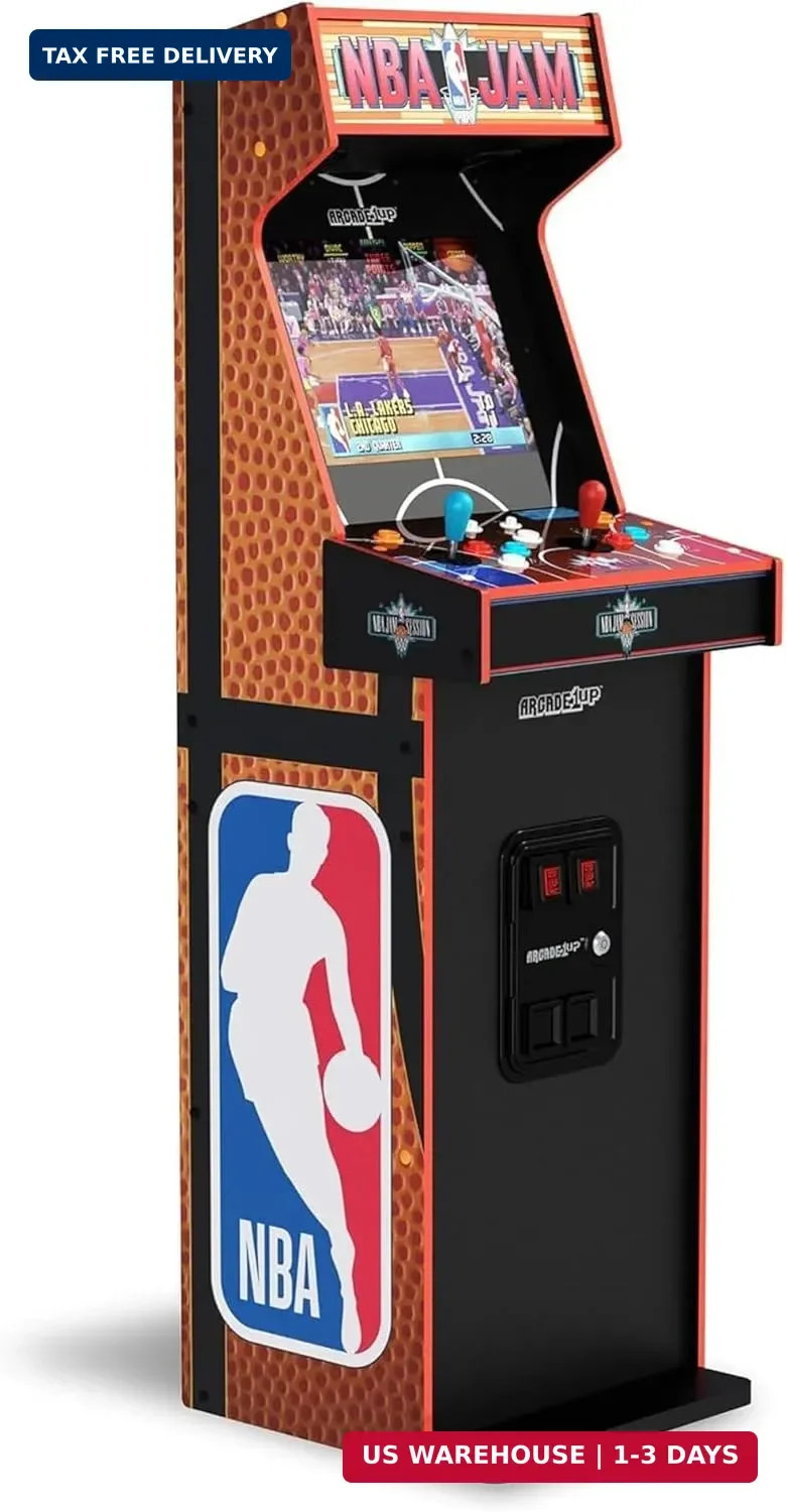 NBA JAM Deluxe Arcade1Up Cabinet 2 Player Online Multiplayer 3 Games Lighted