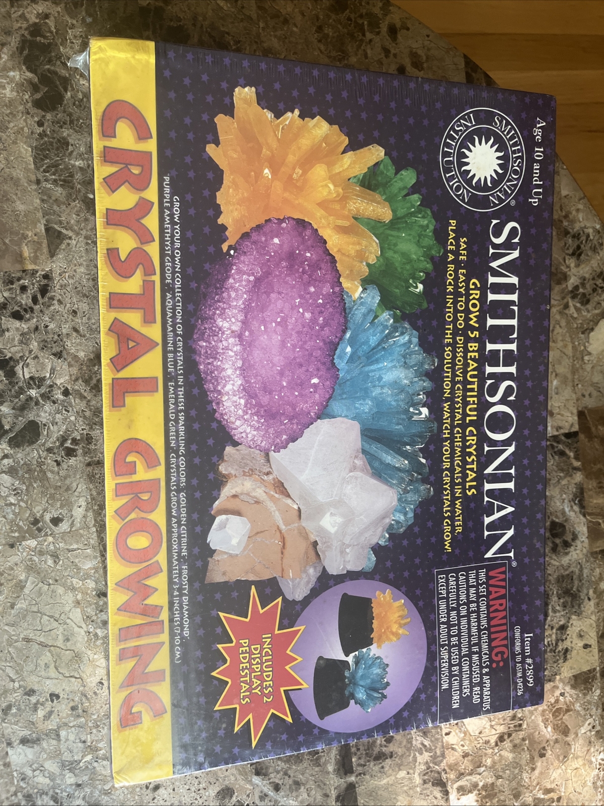 1996 Smithsonian Crystal Growing Kit Earth Science Grows Crystals #2899 Sealed