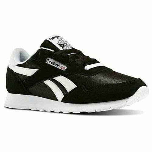 Reebok Royal Nylon Classic BLACK/White Running Sneakers Men New Original