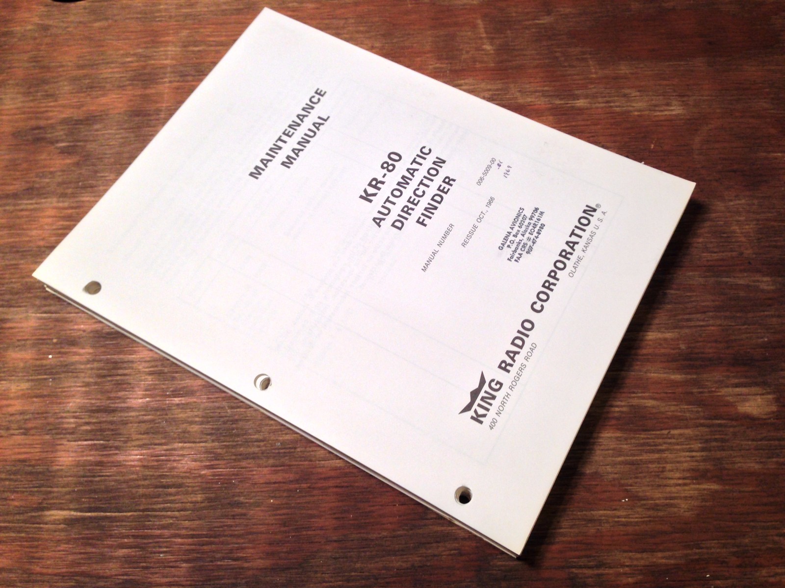 King KR-80 ADF Service & Parts  manual
