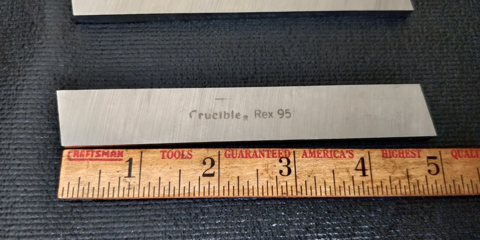 CRUCIBLE REX 95 ~ 1/4" X 3/4" X 5" High Speed Steel COBALT Tool HSS Blank