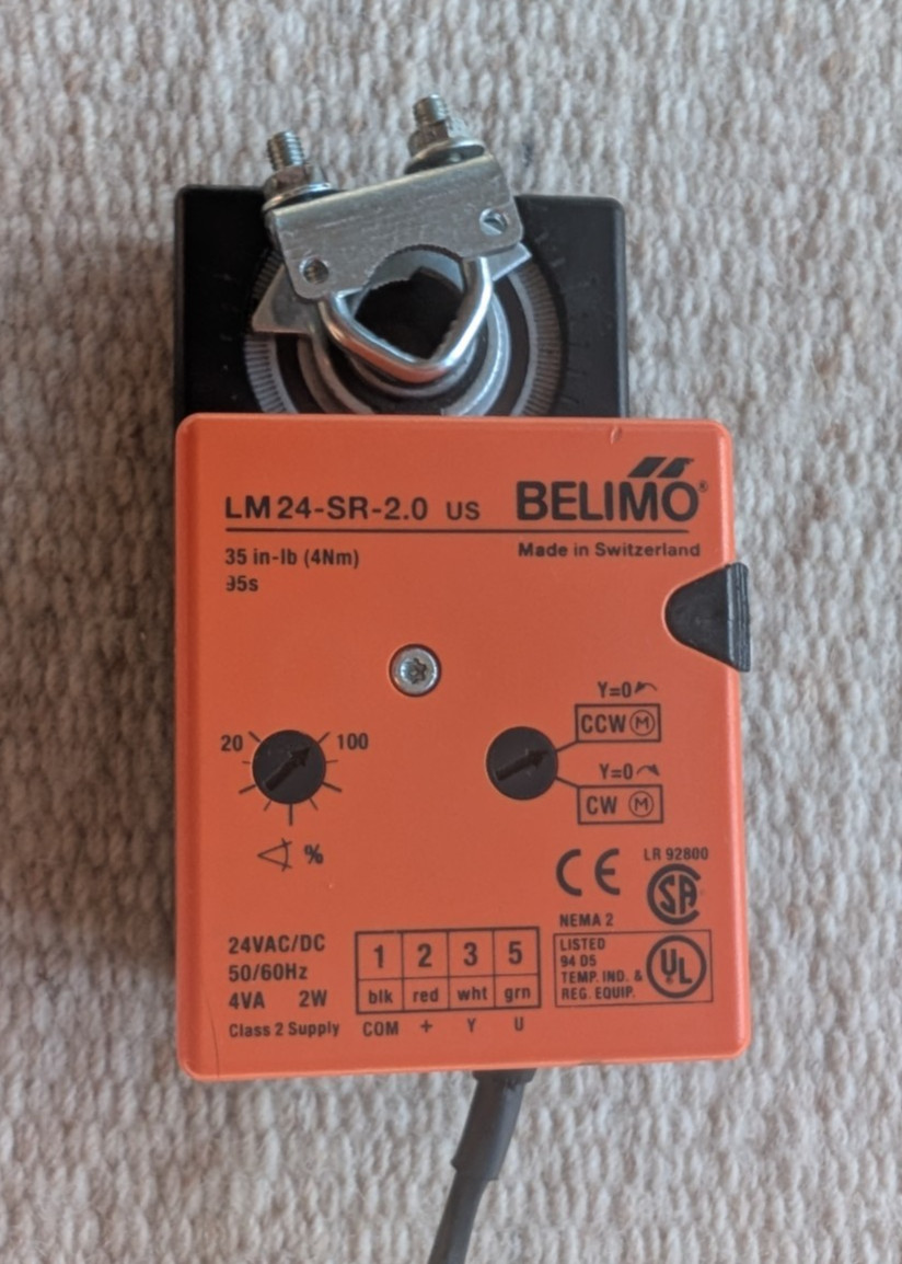 Belimo LM24-SR-2.0 US Actuator Damper - modulated (tested and working)