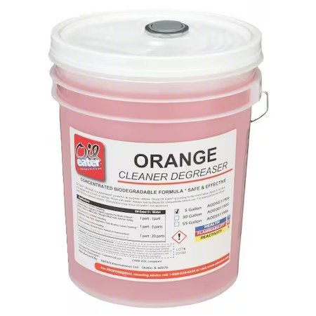 Oil Eater Aod5g11904 Oil Eater Orange Cleaner/Degreaser, 5 Gal Drum,