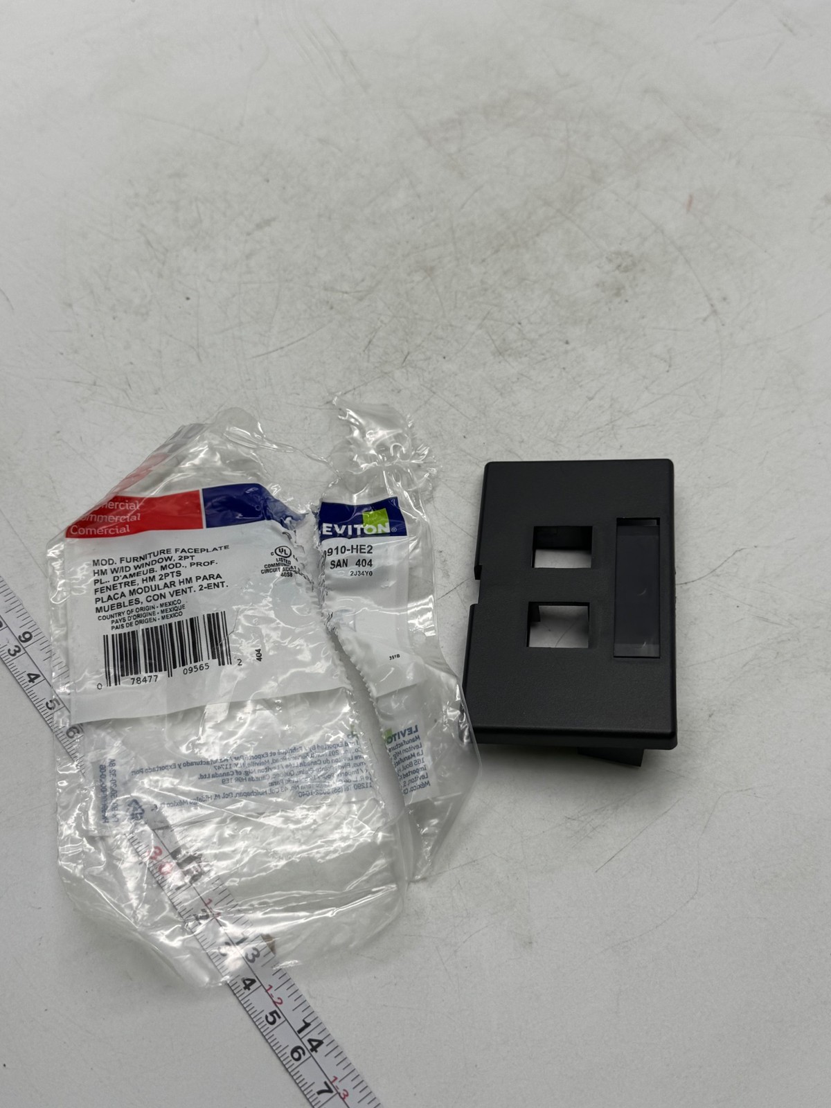 Leviton 2-Port QuickPort Modular Furniture Faceplate (Herman Miller), 49910-HE2