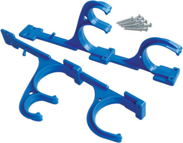 Plastic Pole Hanger Set w/ Screws for Storing Net, Brush, Vacuum, Hose