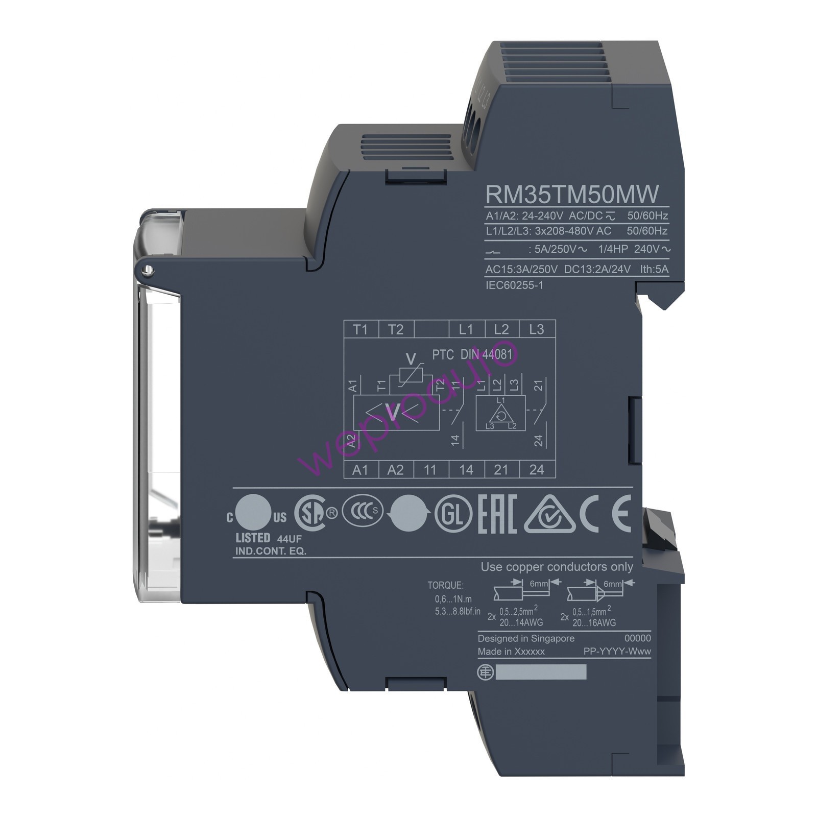Schneider Electric RM35TM50MW REL. PHASE AND TEMPERATURE-