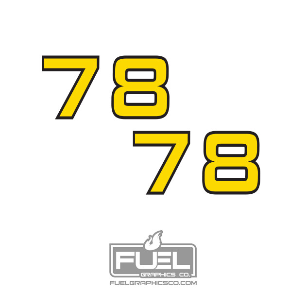 78 Blade Custom Premium Vinyl Decal 2-Pack - 7" x 3.5"