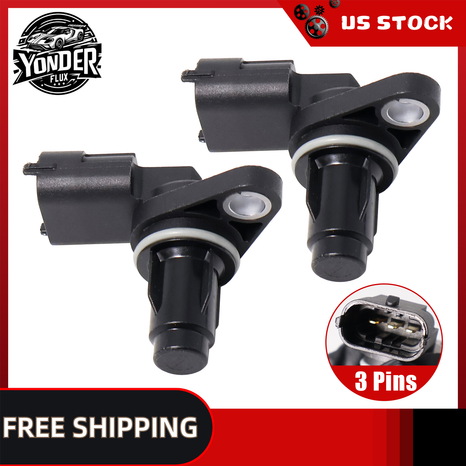 2x Camshaft Position Sensor for 2011-2023 Hyundai Kia 1.6L 393502B030