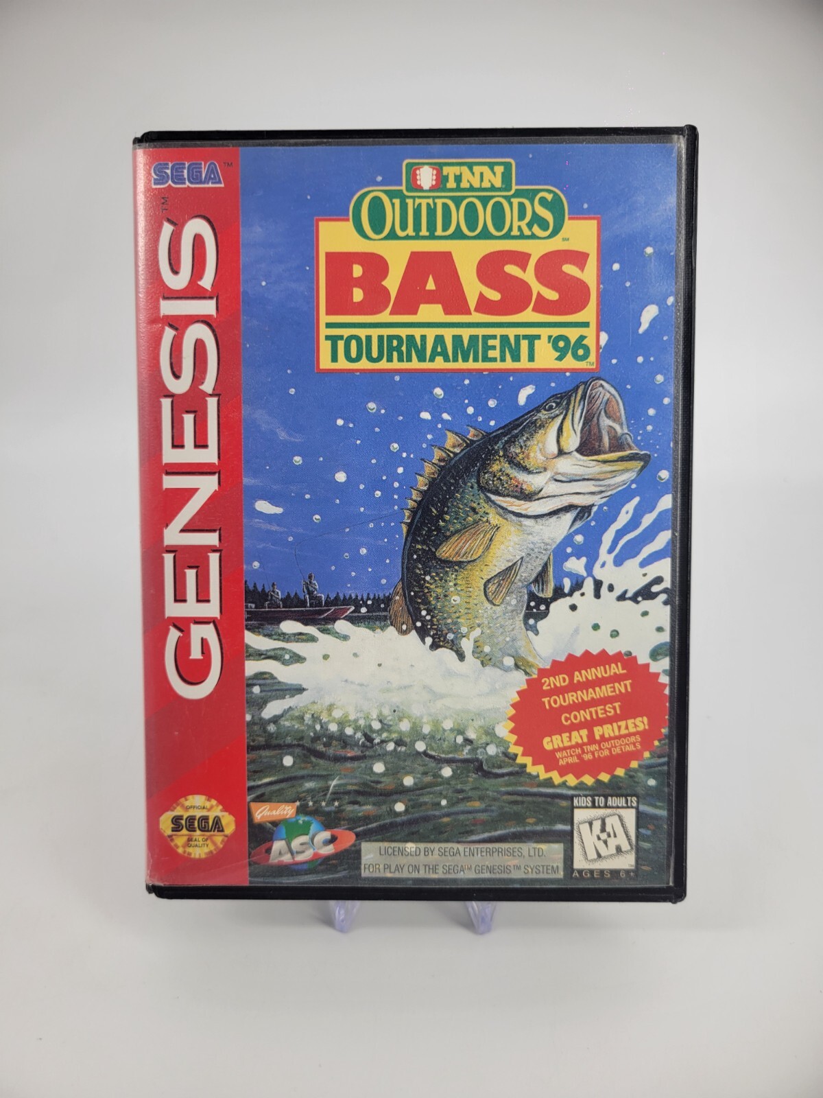 TNN Outdoors Bass Tournament '96(Sega Genesis, 1996) Cart and Case only | Tested