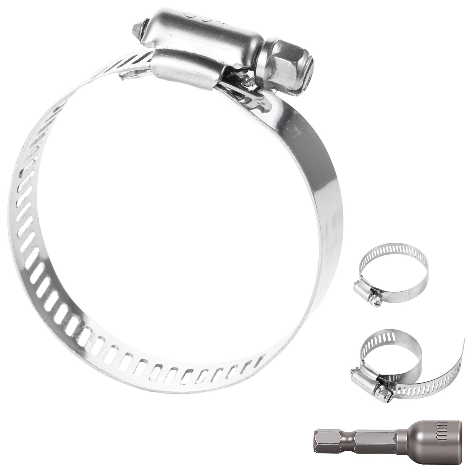 2 Inches Hose clamps,304 Stainless Steel Worm Gear Hose Clamps,10 Pcs Fuel Li...