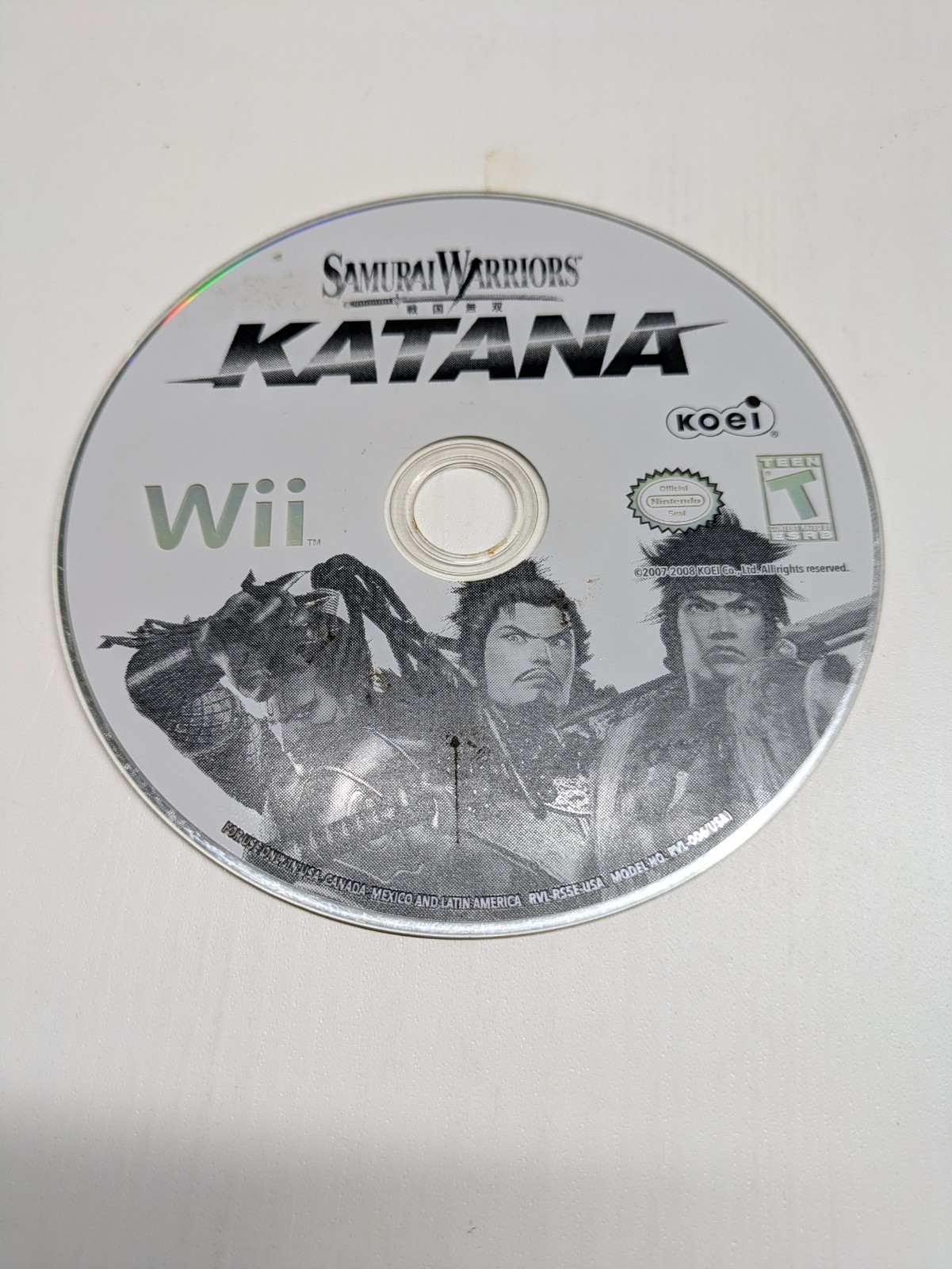 Samurai Warriors: Katana (Nintendo Wii, 2008) Disc Only