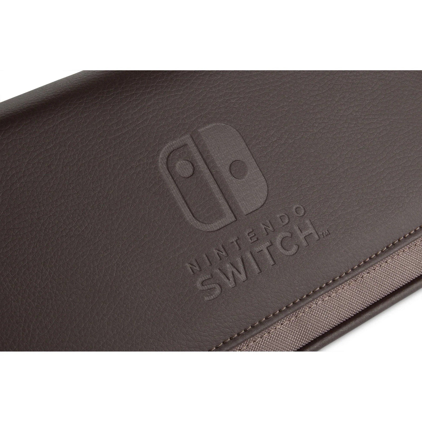 PowerA Clutch Bag Carrying Case, Padded Wrist Strap for Switch/Switch Lite Brown