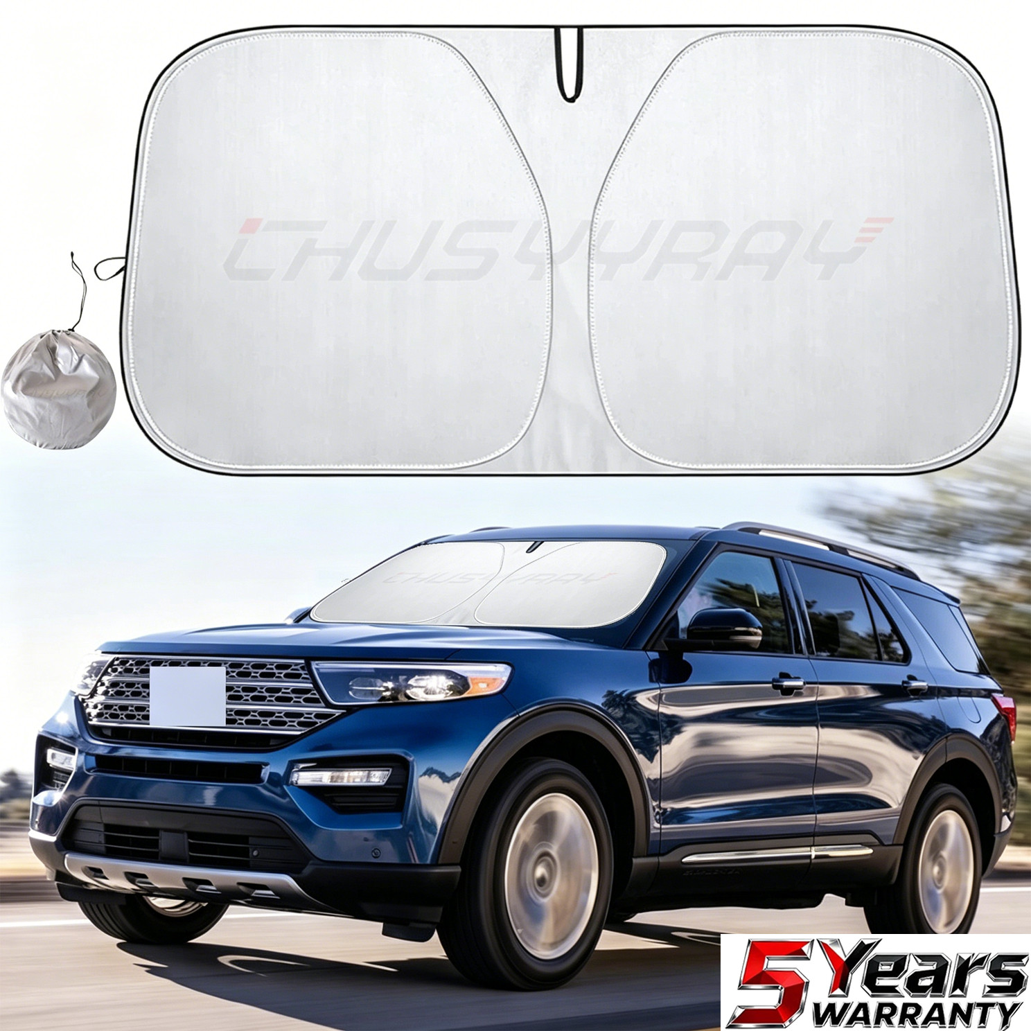 For Ford Explorer 2016-2019 Car Front Windshield Sun Shade Sun Visor UV Blocks