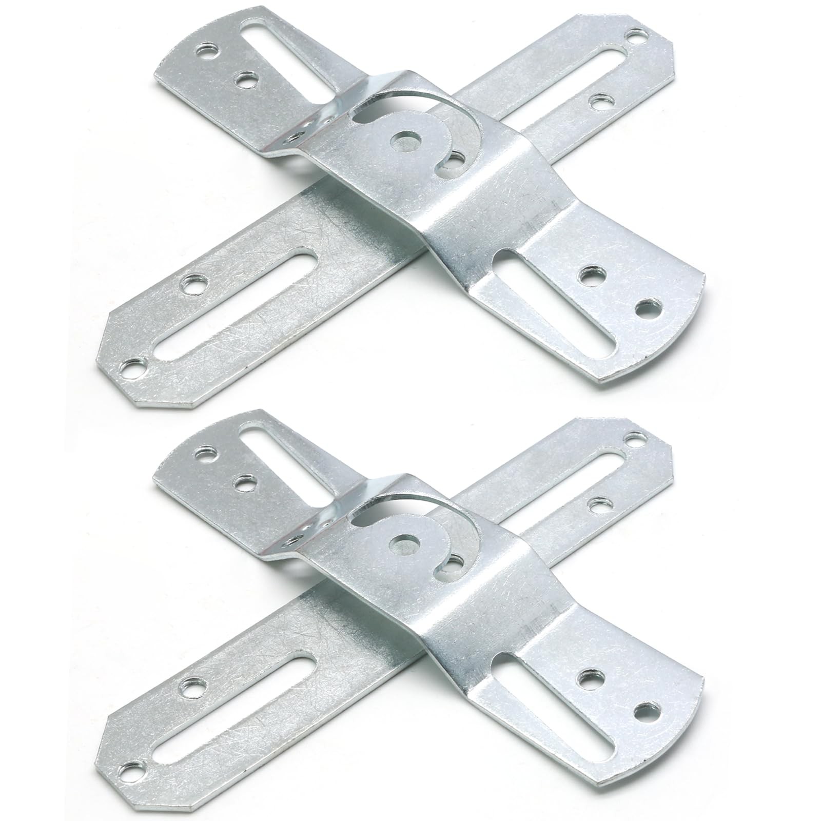 Luomorgo 2 Sets 4" Light Fixture Mounting Bracket, Universal 2 Sets, Silver