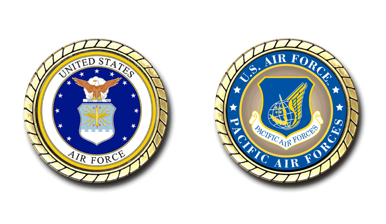 US Air Force Pacific Air Forces Challenge Coin Officially Licensed