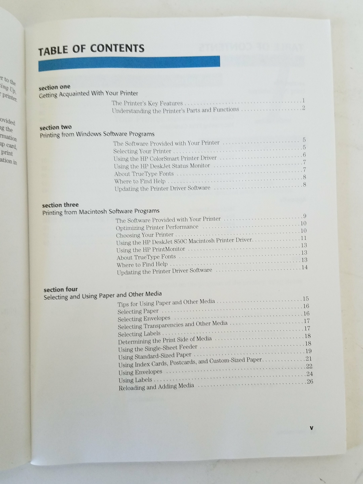HP Hewlett Packard 850C/855C Printer User's Guide