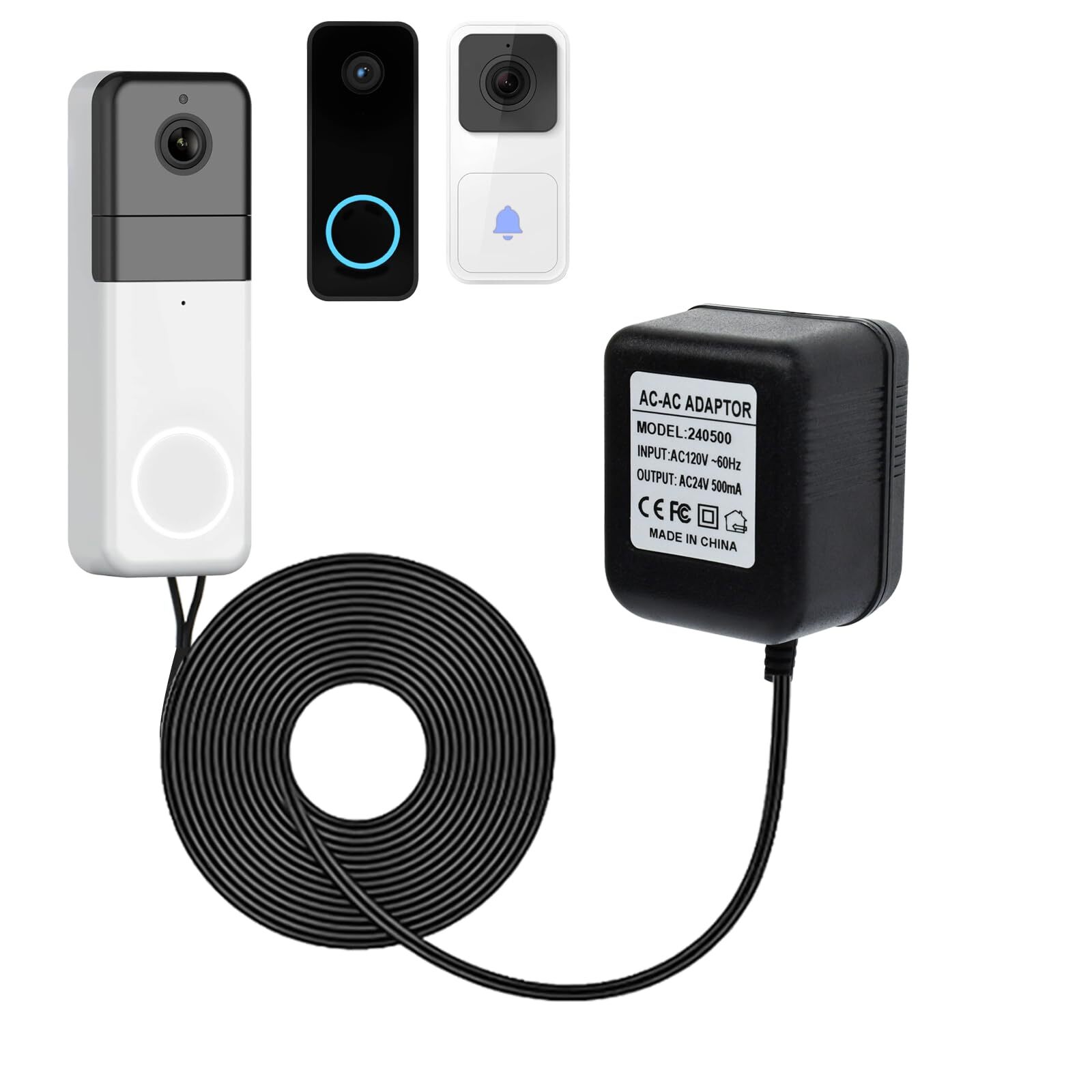 24V 500mA Video Doorbell Power Adapter Compatible with WYZE Wireless Video Do...