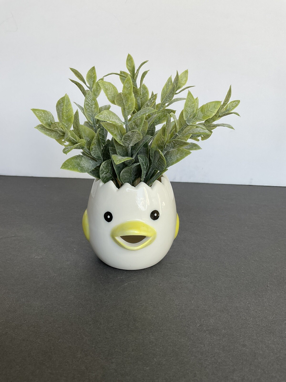 ADORABLE CERAMIC CRACKED EGG CHICK SUCCULENT/FLOWER PLANTER