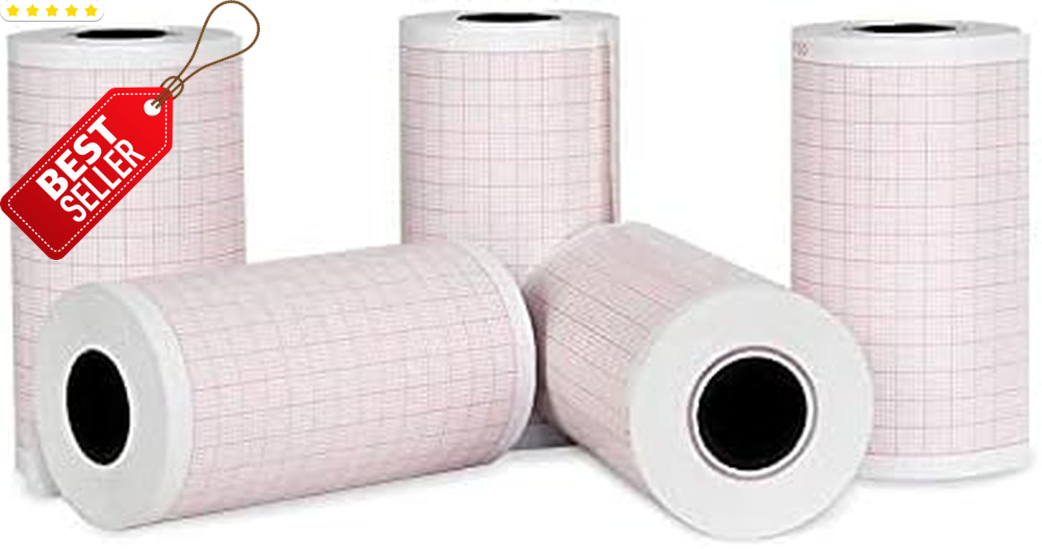 ECG Paper 10 Rolls 3 Channel EKG 80mm x 20m Fits Edan Contec Biocare Machines US