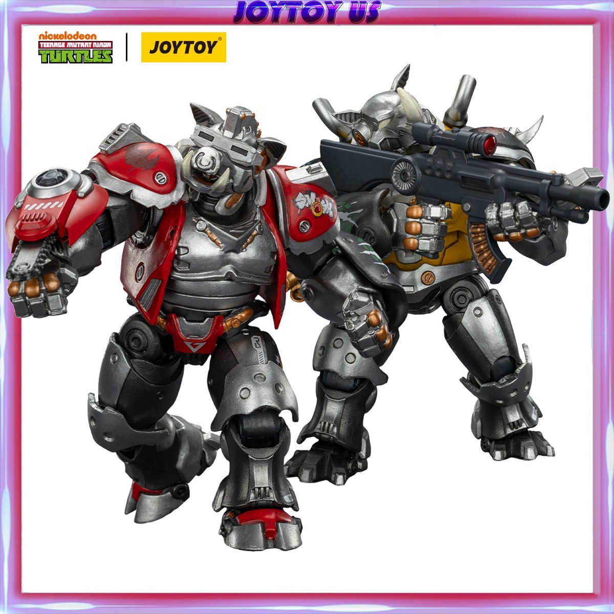 JOYTOY TMNT 1/18 Teenage Mutant Ninja Turtles Super Bebop & Mighty Rocksteady