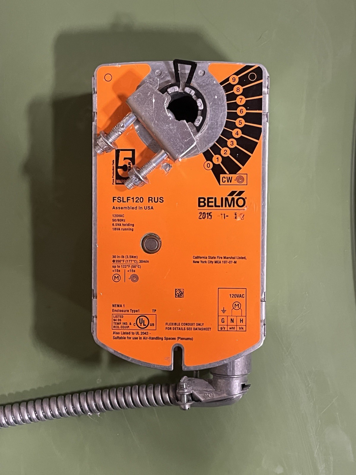 Belimo FSLF120 RUS Fire and Spring Return Actuator