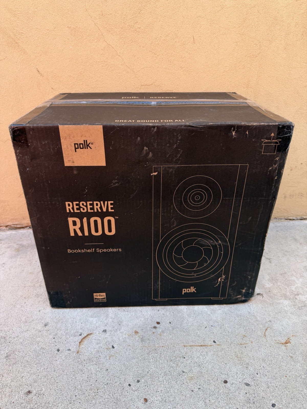 Polk Audio Reserve R100 Small Bookshelf Speaker, Hi-Res, Wall Mountable (Pair)
