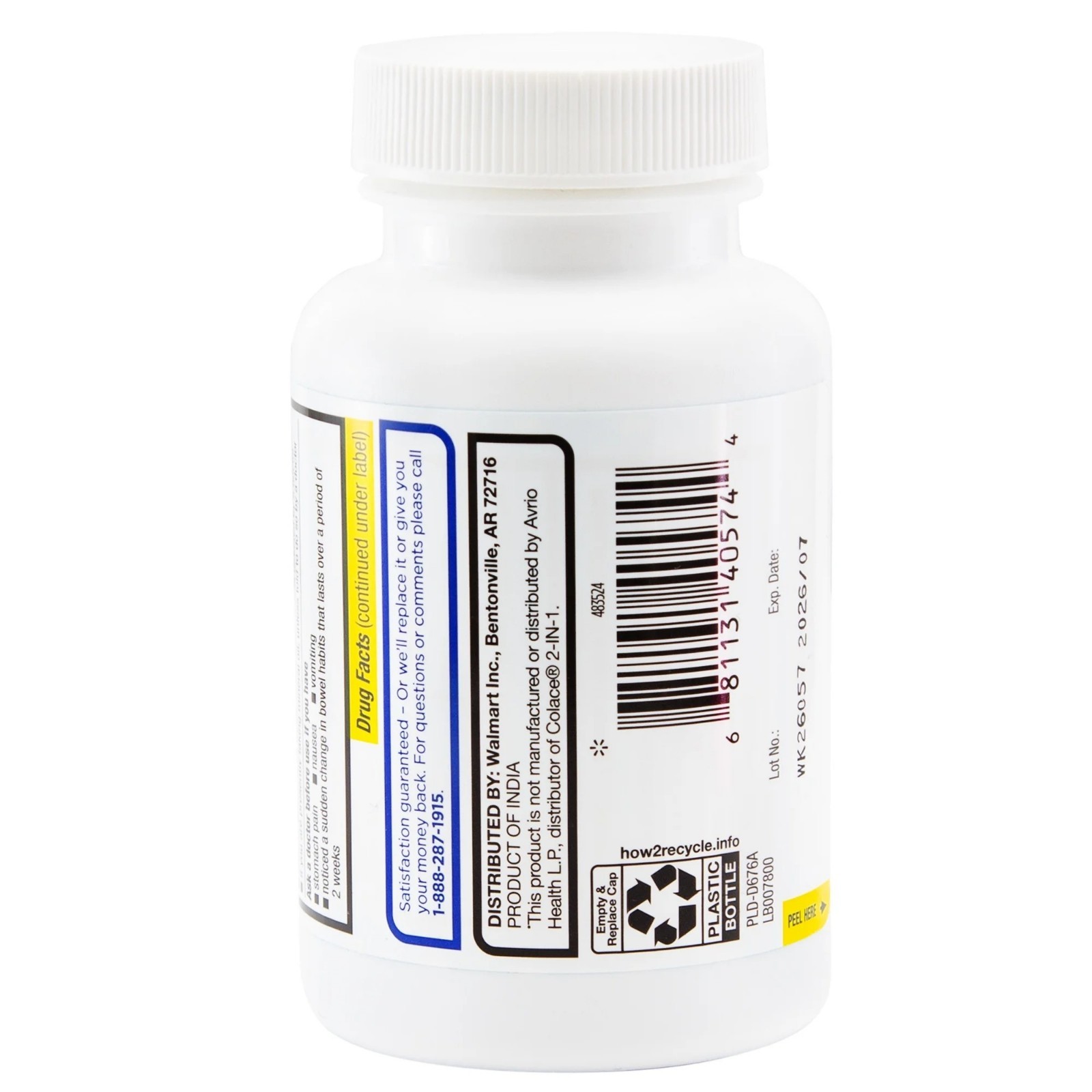 Equate Stool Softener Plus Stimulant Laxative Tablets for Constipation, 240
