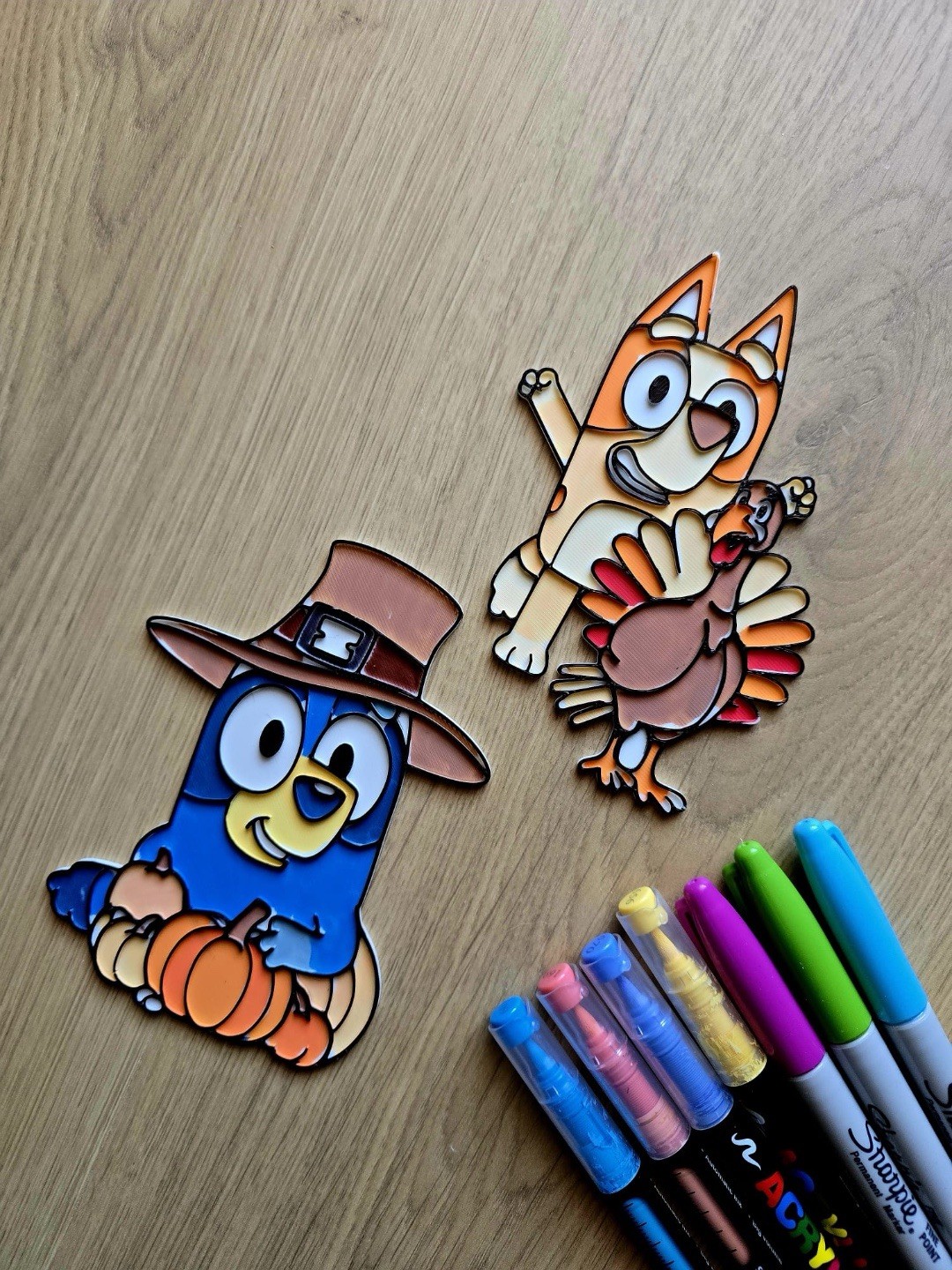 Bluey Bingo Thanksgiving DIY Coloring Set Craft
