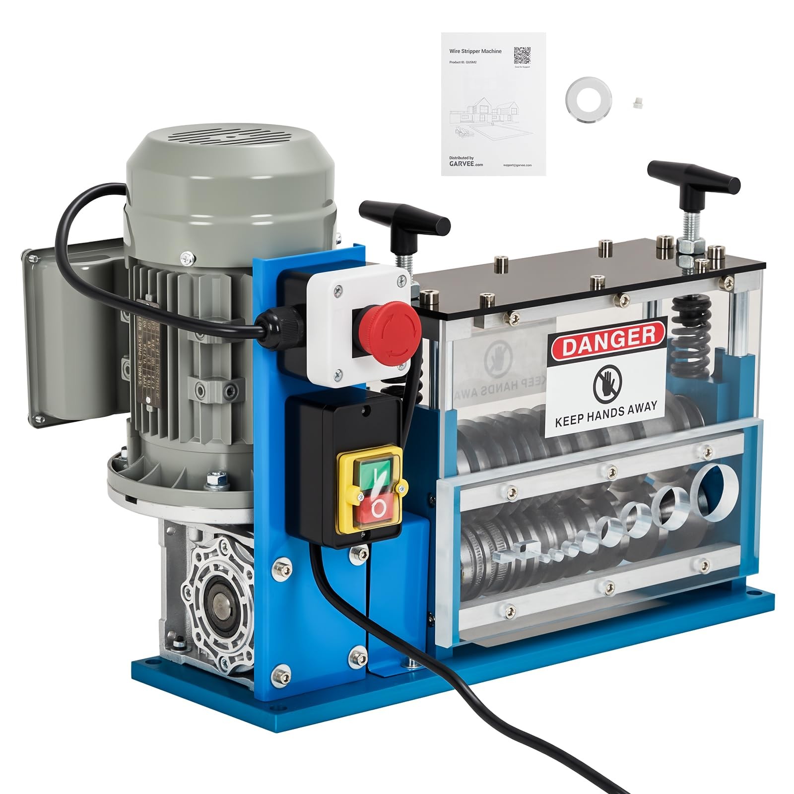 370W Electric Wire Stripping Machine ,Portable Scrap Cable Stripper 0.06"-1.5"